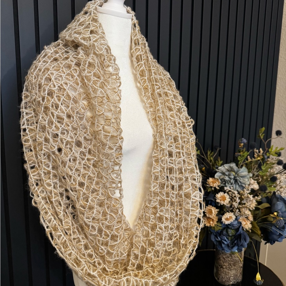 Chic Tan Woven Scarf